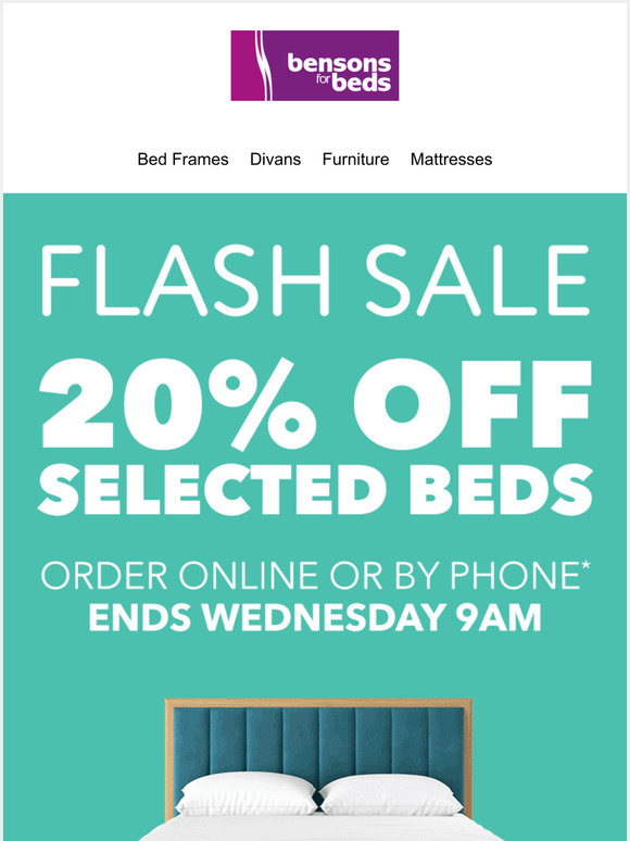 Bensons for Beds: Oops, we mean 20% off selected bed frames - Milled