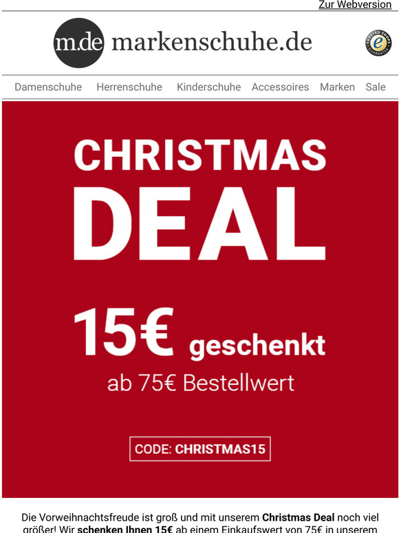 Christmas Deal  15 geschenkt