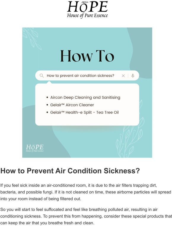 How to Prevent Air Condition Sickness?