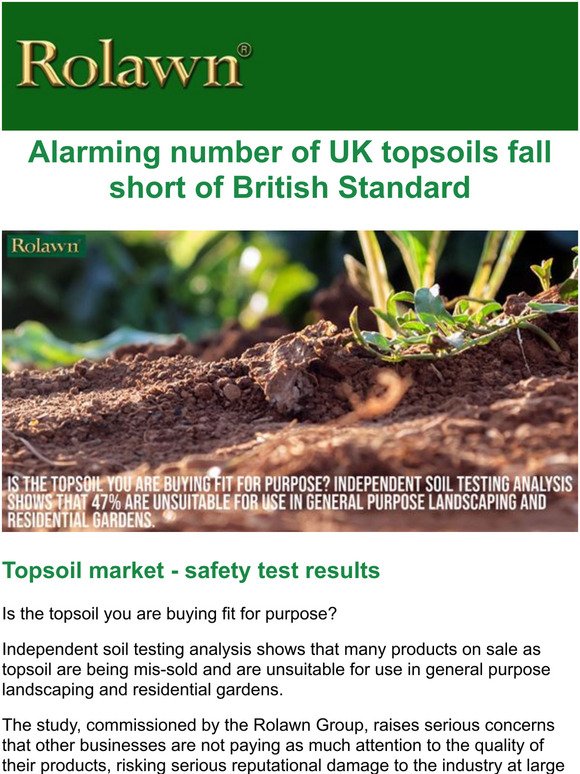 Market-wide study questions soil safety | Christmas wishes from Rolawn