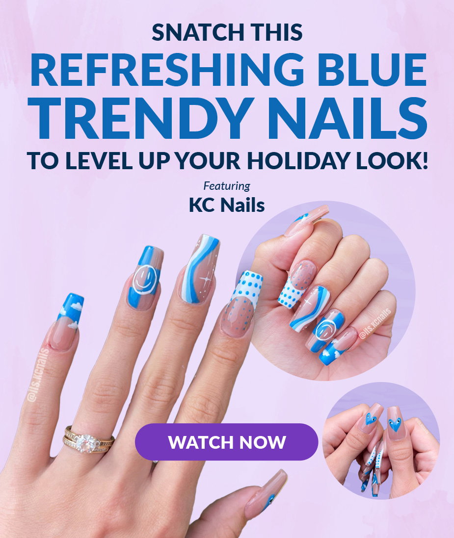 Double Dip: Easy and Fun: How to do a Refreshing Blue Trendy Nails? | Milled