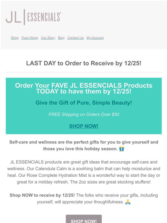 ORDER TODAY to Receive by 12/25!  Great Gift Ideas!