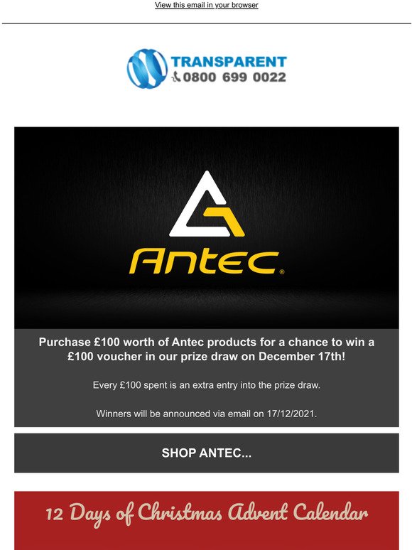 Spend 100 on Antec for a chance to win a 100 voucher!