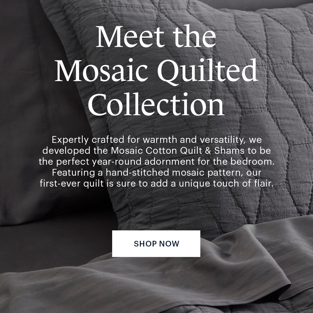 Mosaic Cotton Quilted Shams - Riley Home