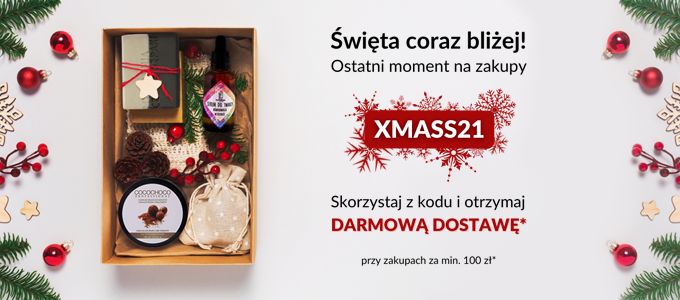 darmowa wysyłka na święta z kodem XMASS21