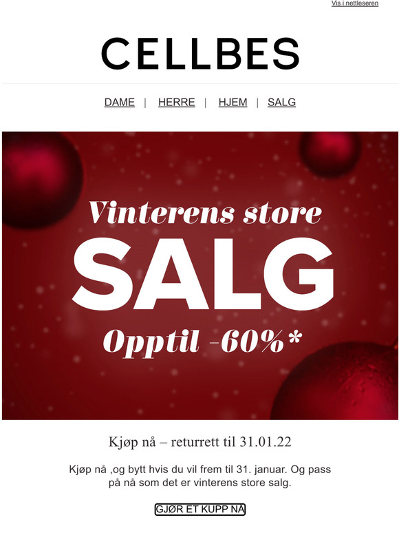Vintersalg  opptil 60% rabatt