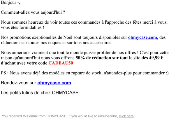 Re : 50% de rduction pour Nol ! 