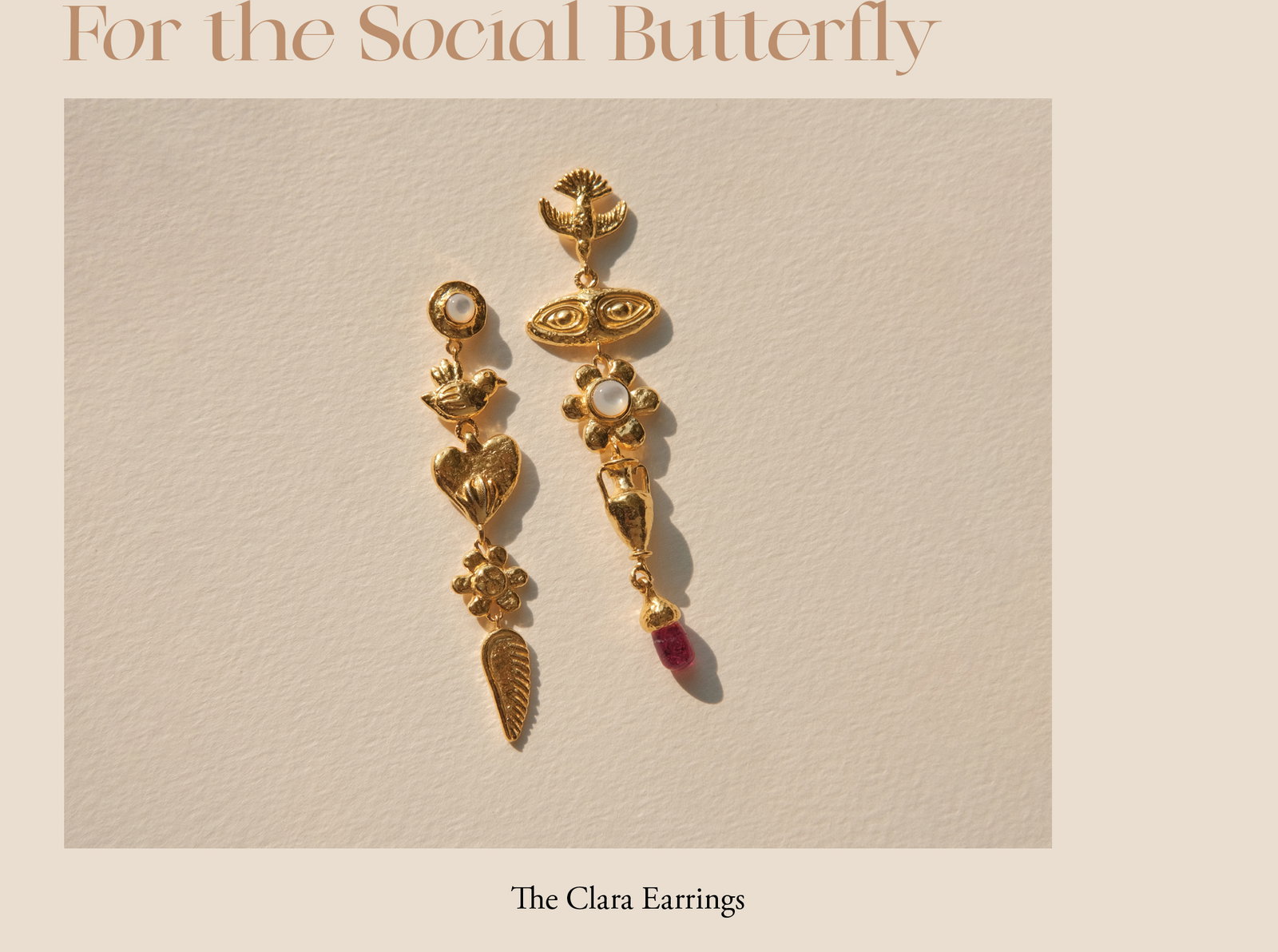Clara Earrings Gold - Pamela Love Jewellry