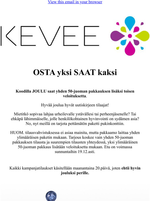 Osta yksi  saat kaksi!