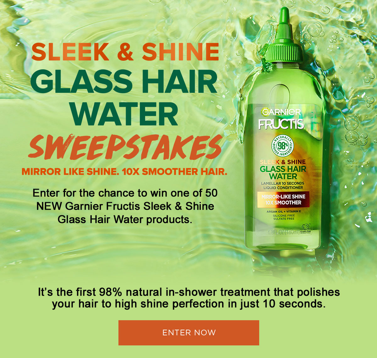 Garnier Fructis Sleek & Shine Glass Hair Water 10 Second Liquid