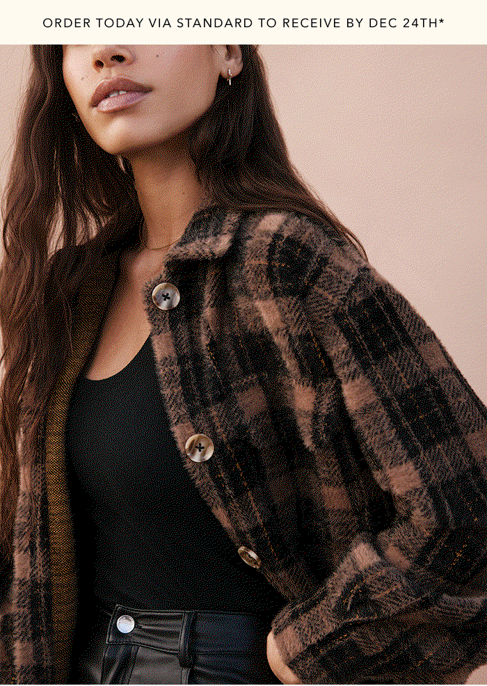 Plaid Flannel Tucker Jacket 