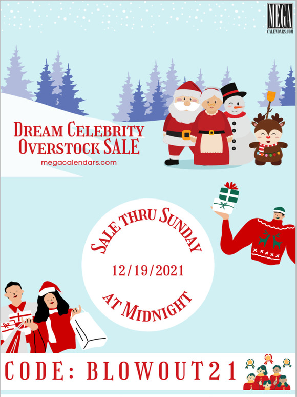 Dream Celebrity Poster Calendar Overstock SALE!