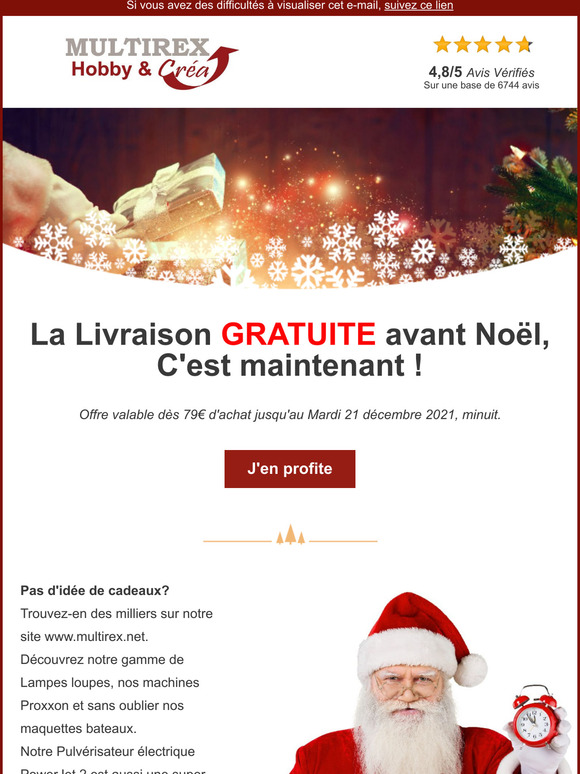 La Livraison GRATUITE avant Nol