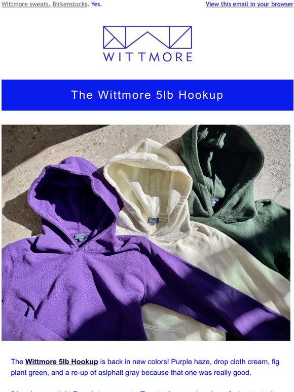 Wittmore sweats + Birkenstocks + The Gift Shop