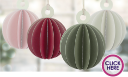 Boules de Noël en papier
