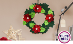 Couronne de Noël en feutrine