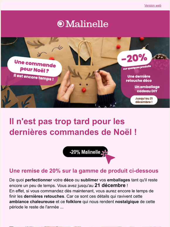 Promo -20% sur quelques dcos de Nol !