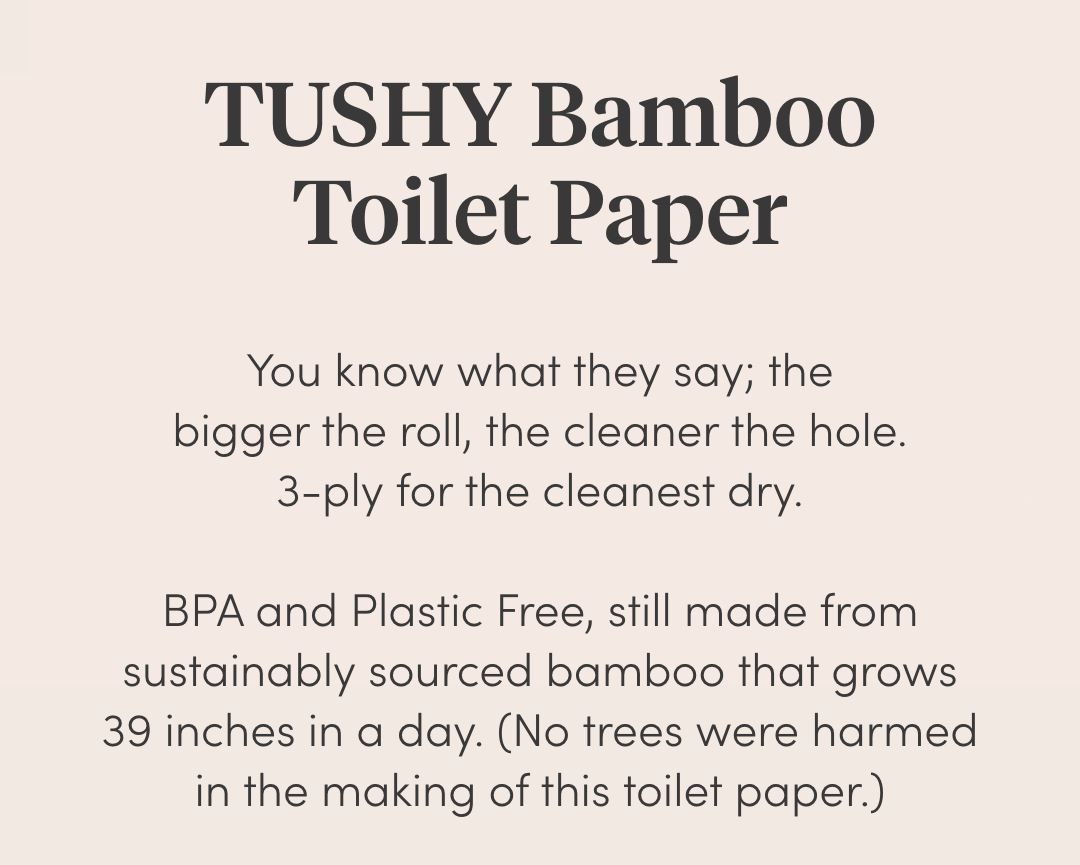 TUSHY Bamboo Toilet Paper