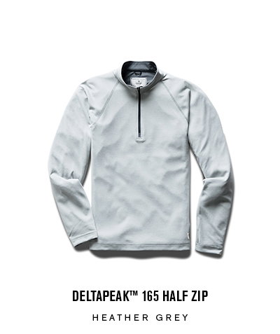 DELTAPEAK 165 HALF ZIP | HEATHER GREY