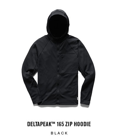 DELTAPEAK 165 ZIP HOODIE | BLACK