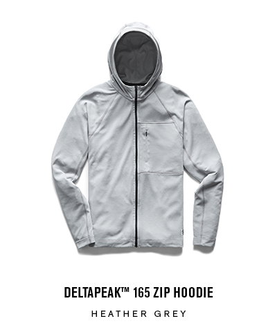 DELTAPEAK 165 ZIP HOODIE | HEATHER GREY