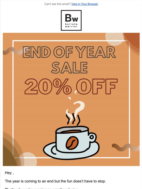 [20% OFF INSIDE] - End of Year Sale Is HERE