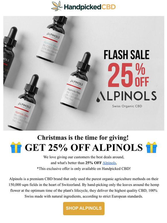 25% OFF Alpinols! Today Only!