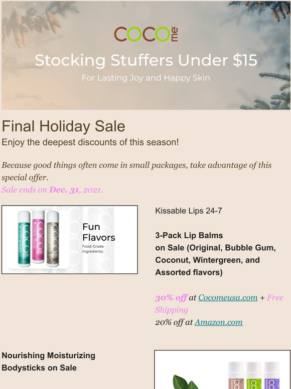 New Holiday Price Break + Free Shipping
