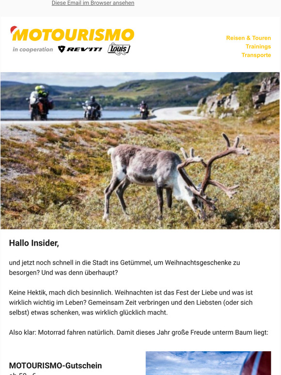 Groe Freude unterm Baummit MOTOURISMO
