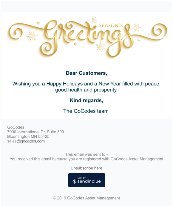 Happy Holidays from GoCodes