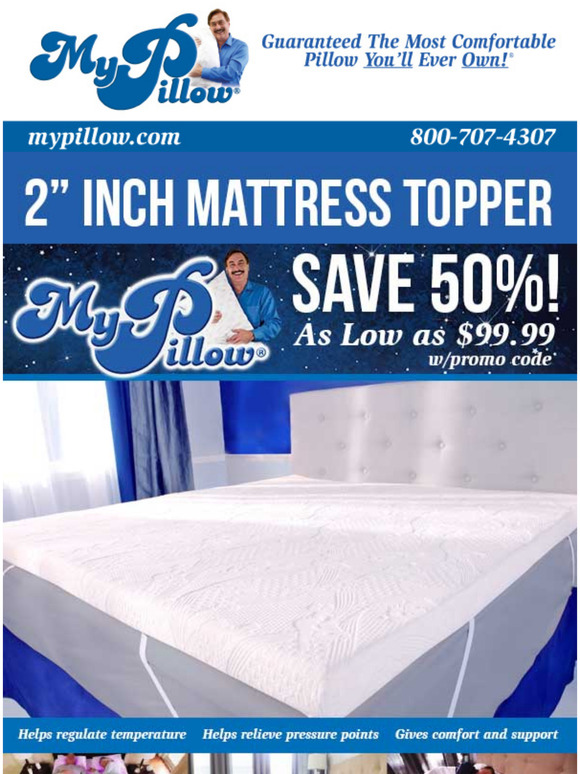 My pillow mattress clearance topper king promo code