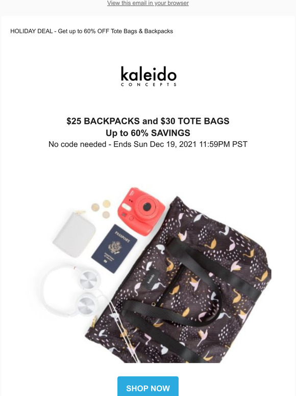  Don't Miss Out - Up to 60% OFF Tote Bags & Backpacks