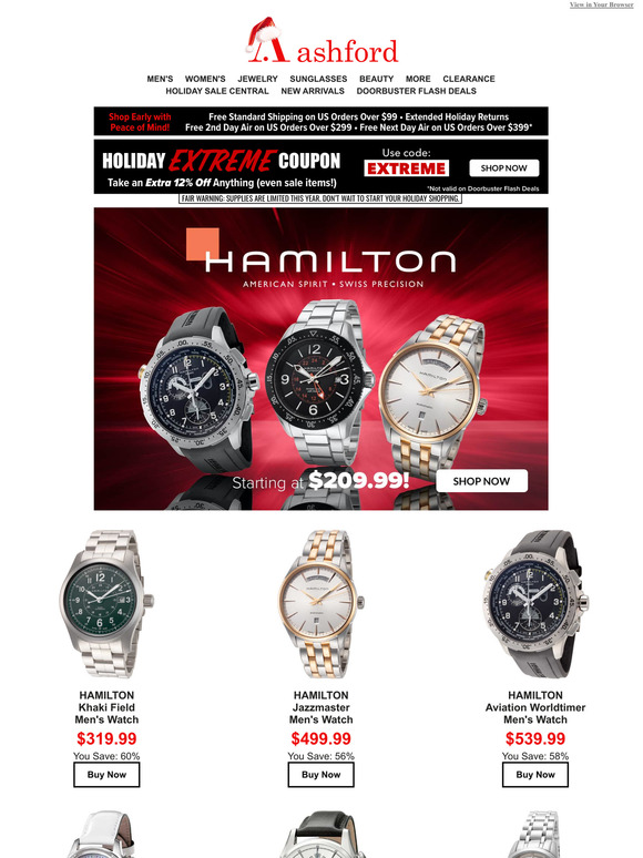 Ashford watches coupon hotsell