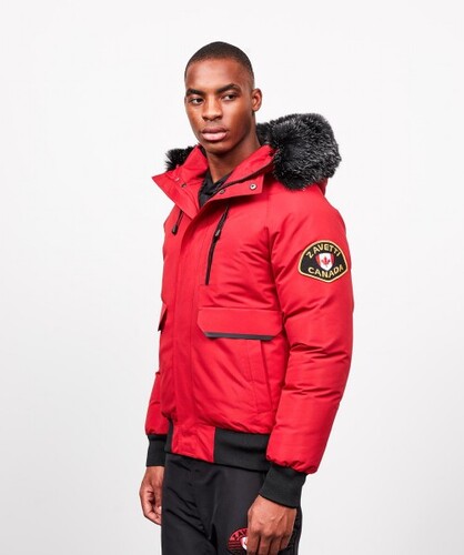 abelli tech fur hooded bomber jacket