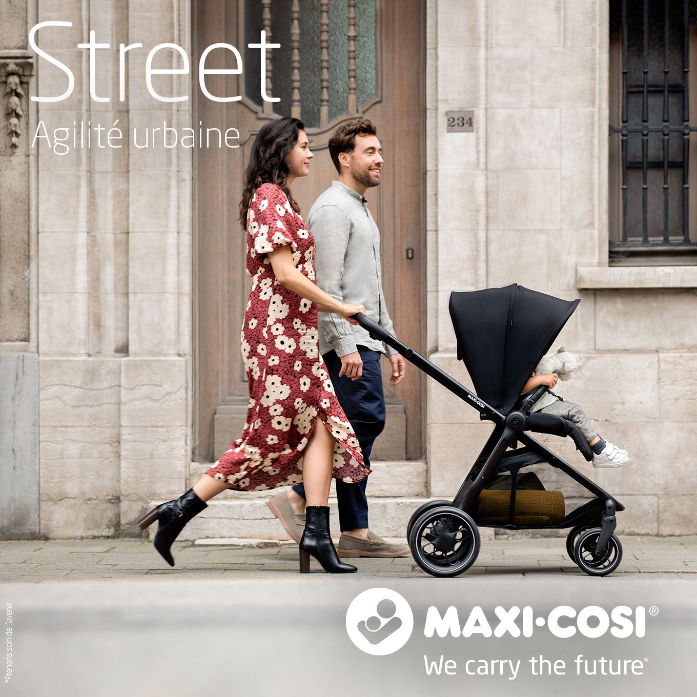 Poussette Street Essential Graphite MAXI COSI, Vente en ligne de Poussette  4 roues