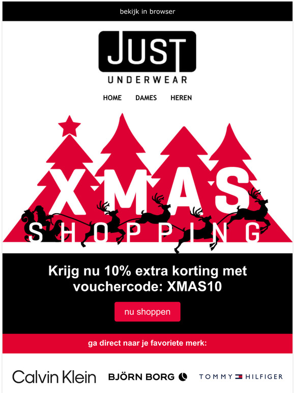  X-Mas Shopping: met extra vouchercode 10% korting.