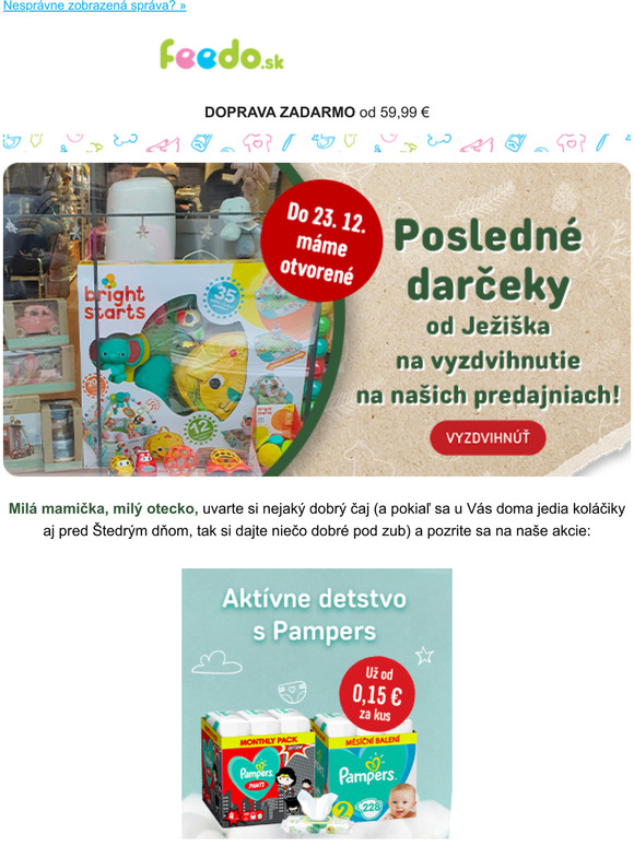  DOPRAVA ZADARMO s Pampers