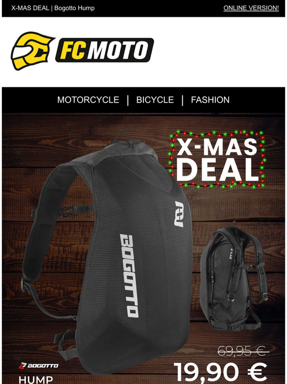 Bogotto hump motorcycle backpack Clearance