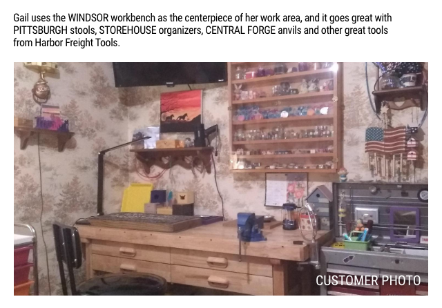 60 In. 4 Drawer Hardwood Workbench