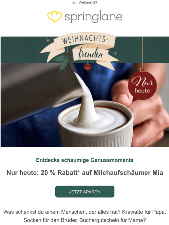 20 % Rabatt auf Milchaufschumer Mia