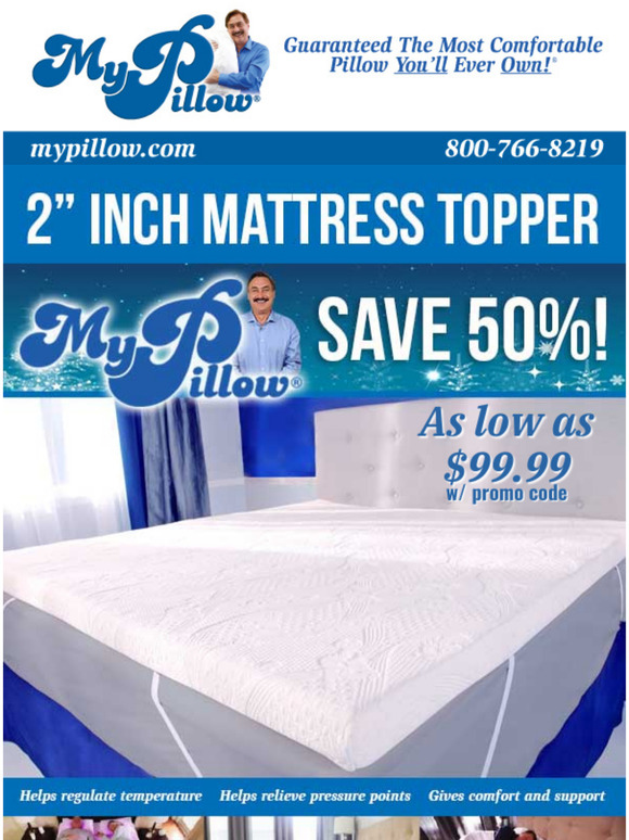 My pillow mattress clearance topper special promo code