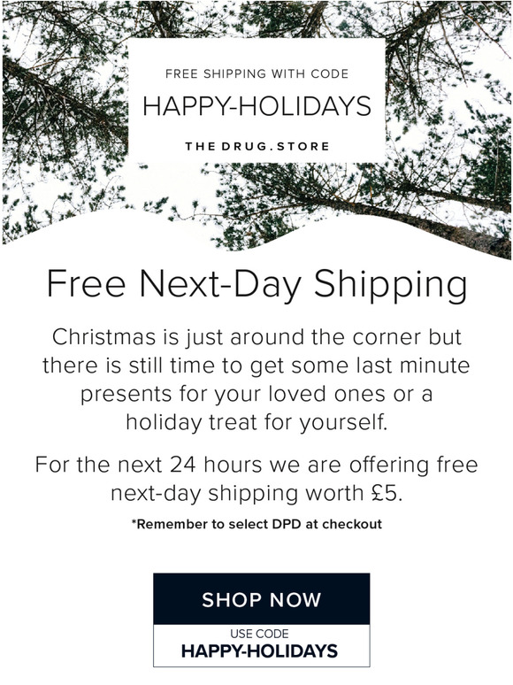 Free Next-Day Shipping for 24 hours!