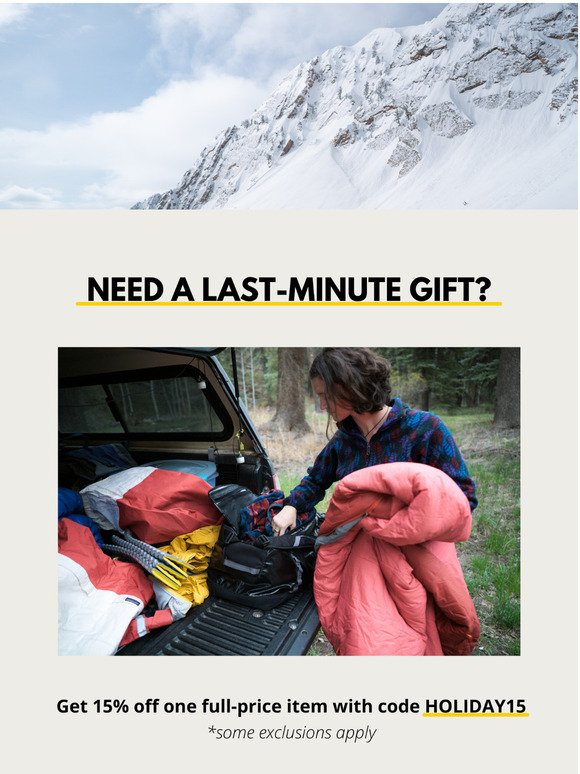 Take 15% off a last-minute gift