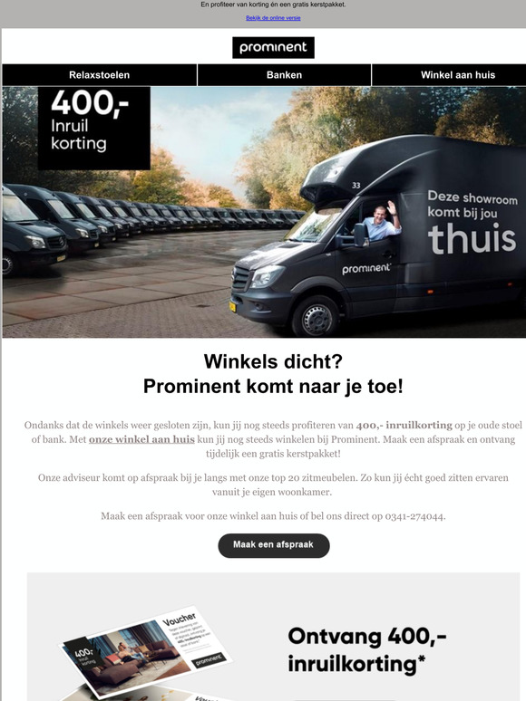 Maak een afspraak voor de winkel aan huis