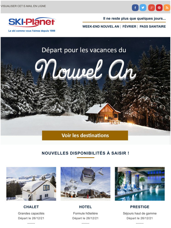 Nouvelles disponibilits au ski pour le Nouvel An