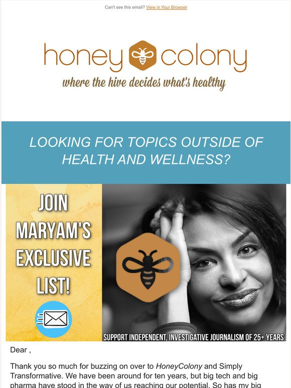 Join Maryam's Exclusive List!