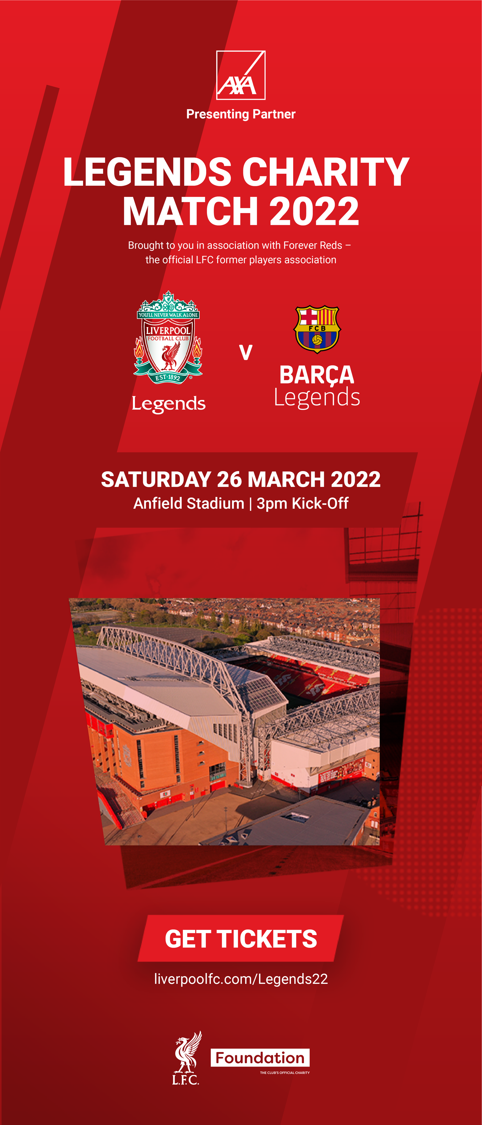 Legends barcelona legends vs liverpool What channel