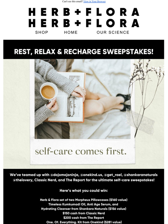 Don't miss out on our Rest, Relax & Recharge Sweepstakes! 