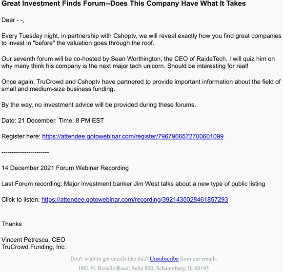 Great Investment Finds Forum--Does This Company Have What It Takes