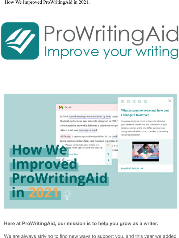 ProWritingAid How We Improved ProWritingAid in 2021 Milled